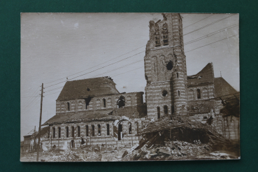 Postcard Photo PC Paschendale Passchendaele Passendale Flandern 1914-1918 destroyed church architecture Belgium Belgie
